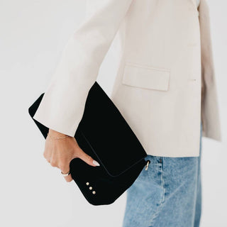 Miranda Suede Flap Crossbody: Chocolate - A Bushel & A Peck