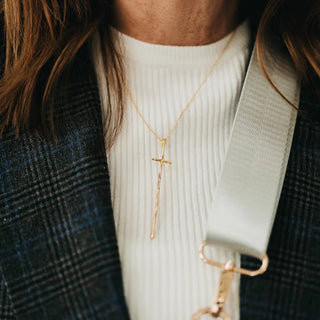 Modern Cross Necklace - A Bushel & A Peck