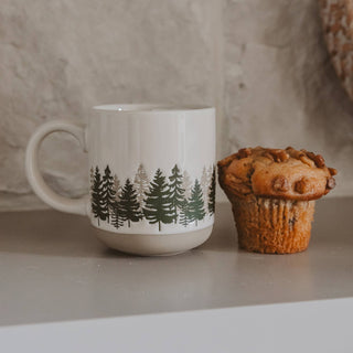 *NEW* Forest Stoneware Coffee Mug - Home Decor - A Bushel & A Peck