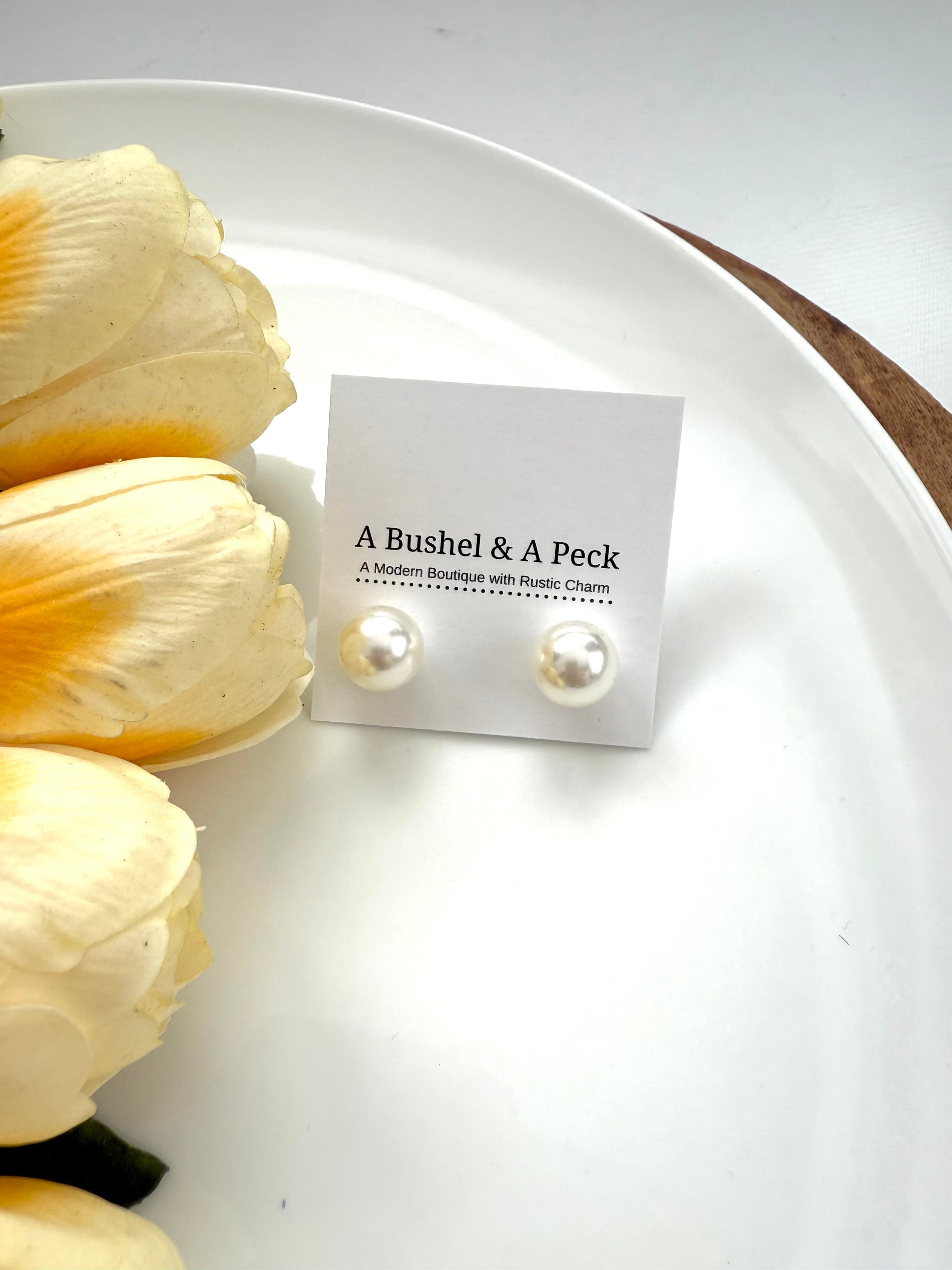 Pearl Earrings - A Bushel & A Peck