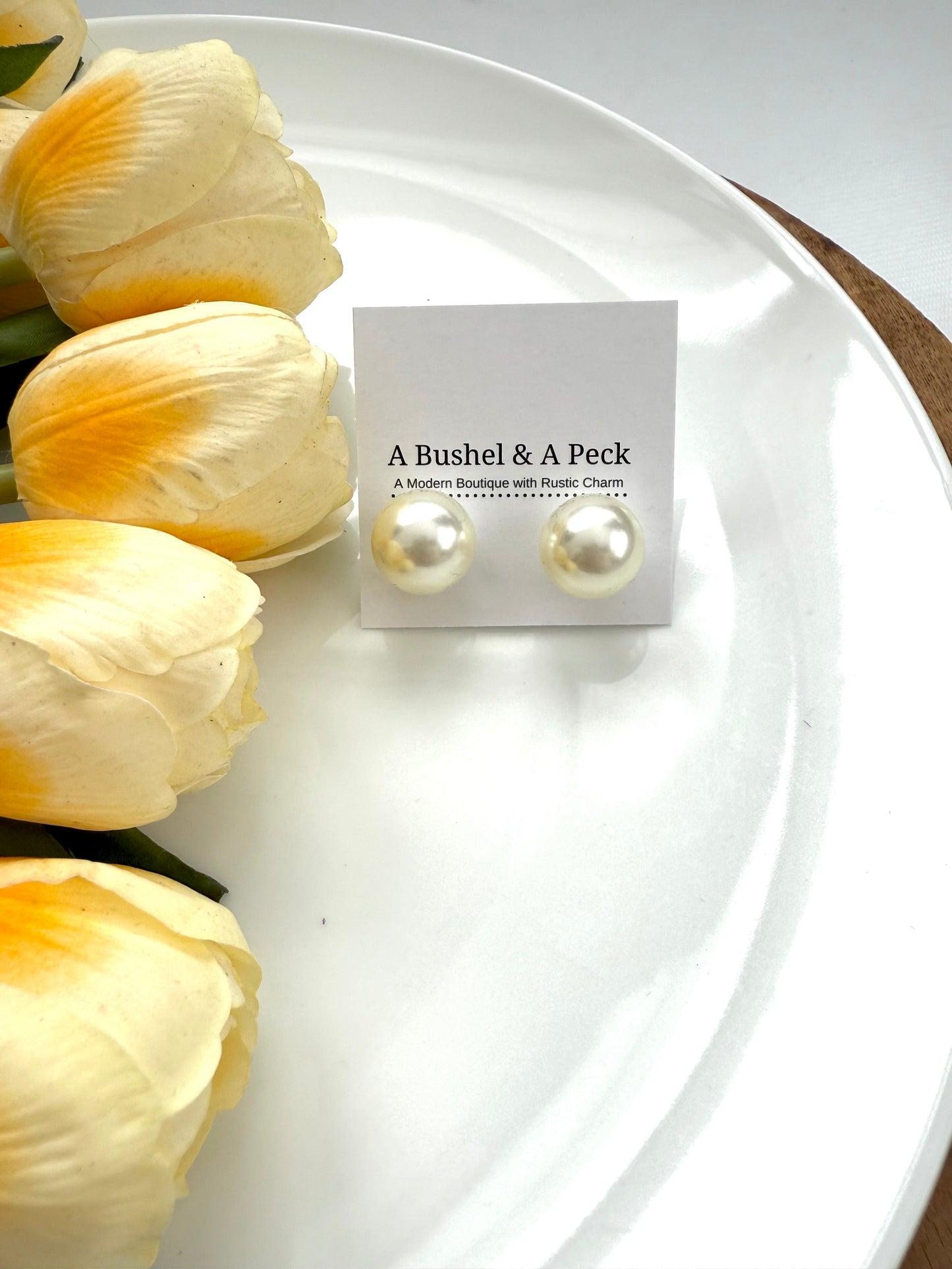 Pearl Earrings - A Bushel & A Peck