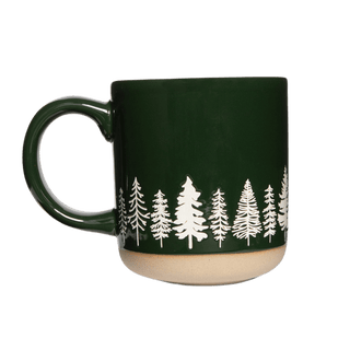 Pine Trees Stoneware Coffee Mug - Home Decor & Gifts - A Bushel & A Peck