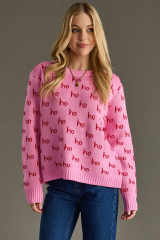Pink Ho Ho Ho Sweater - A Bushel & A Peck