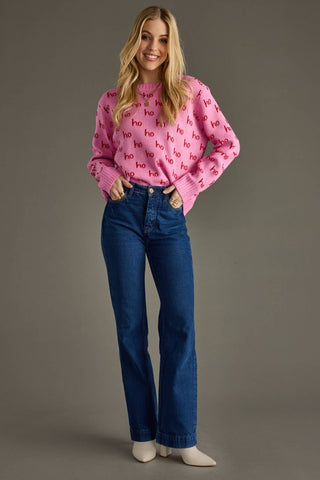 Pink Ho Ho Ho Sweater - A Bushel & A Peck