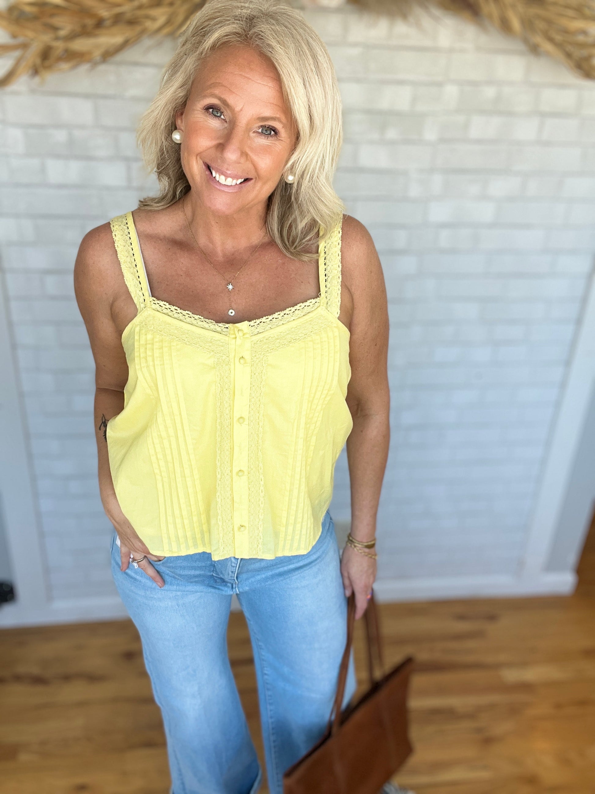 Pintuck Lace Top - A Bushel & A Peck