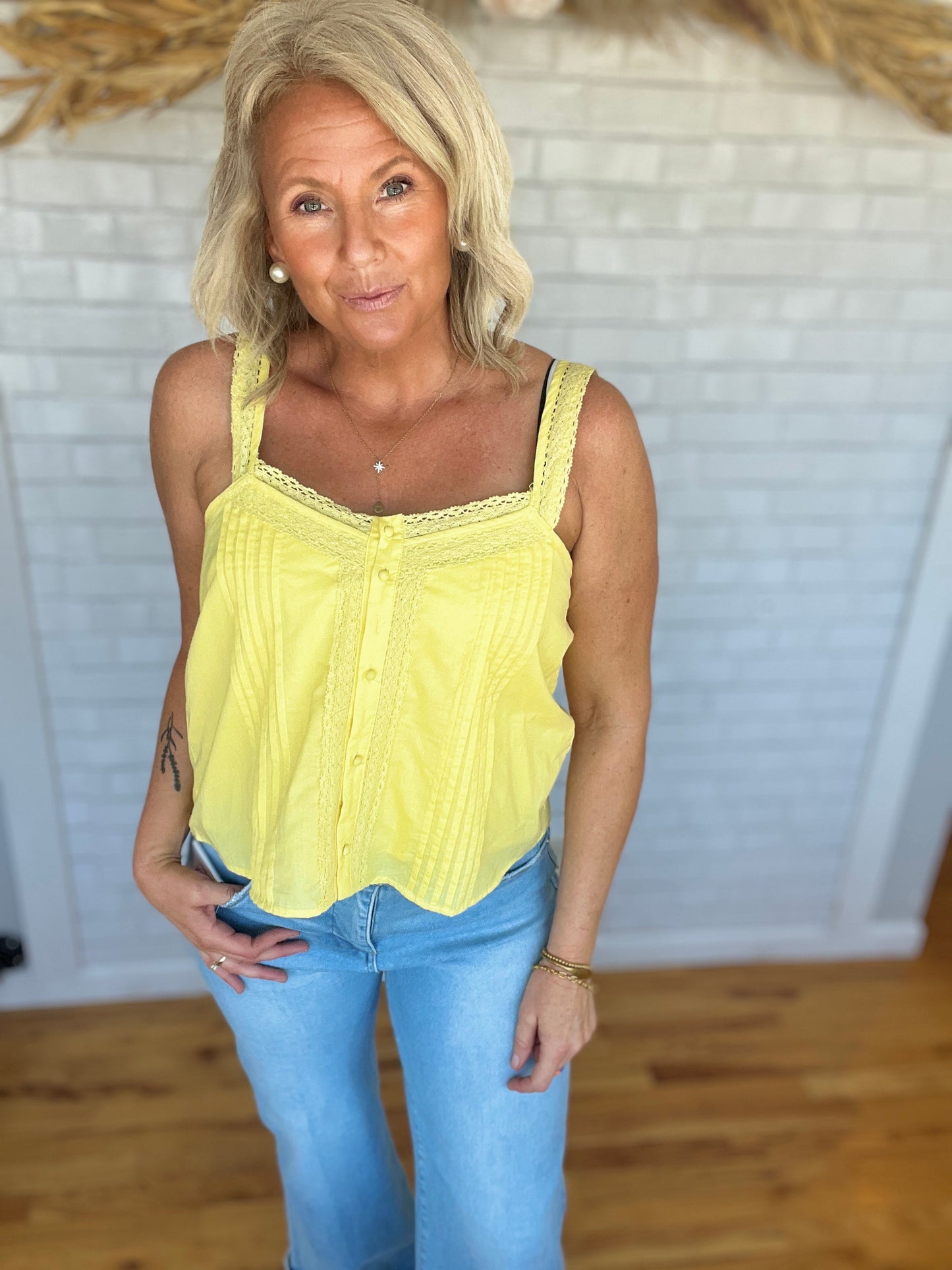 Pintuck Lace Top - A Bushel & A Peck