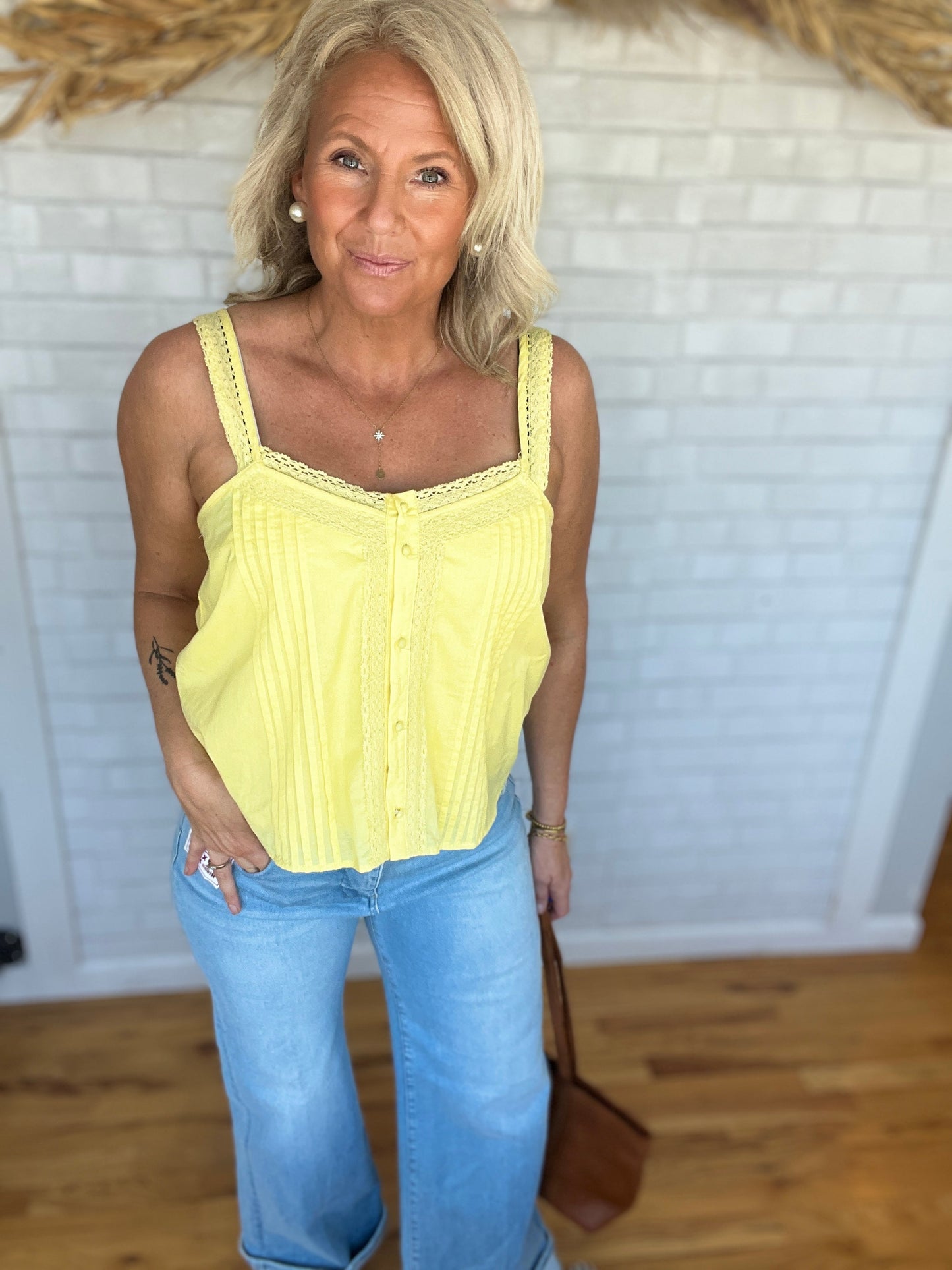 Pintuck Lace Top - A Bushel & A Peck