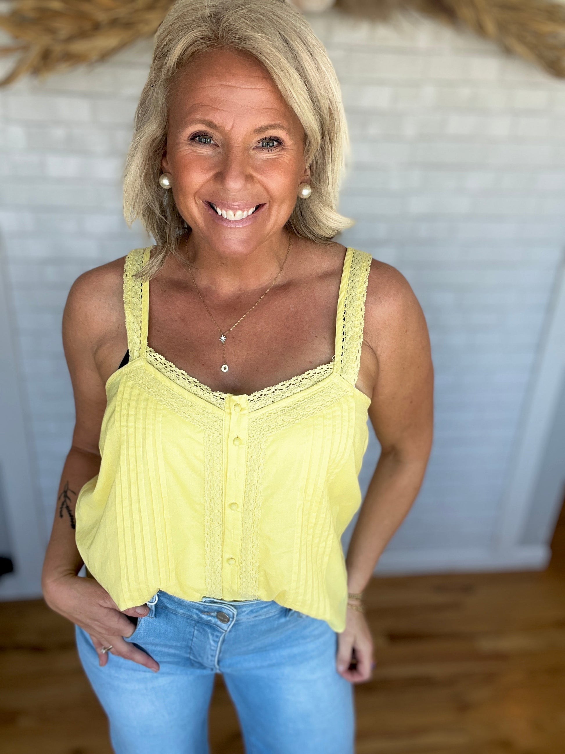 Pintuck Lace Top - A Bushel & A Peck