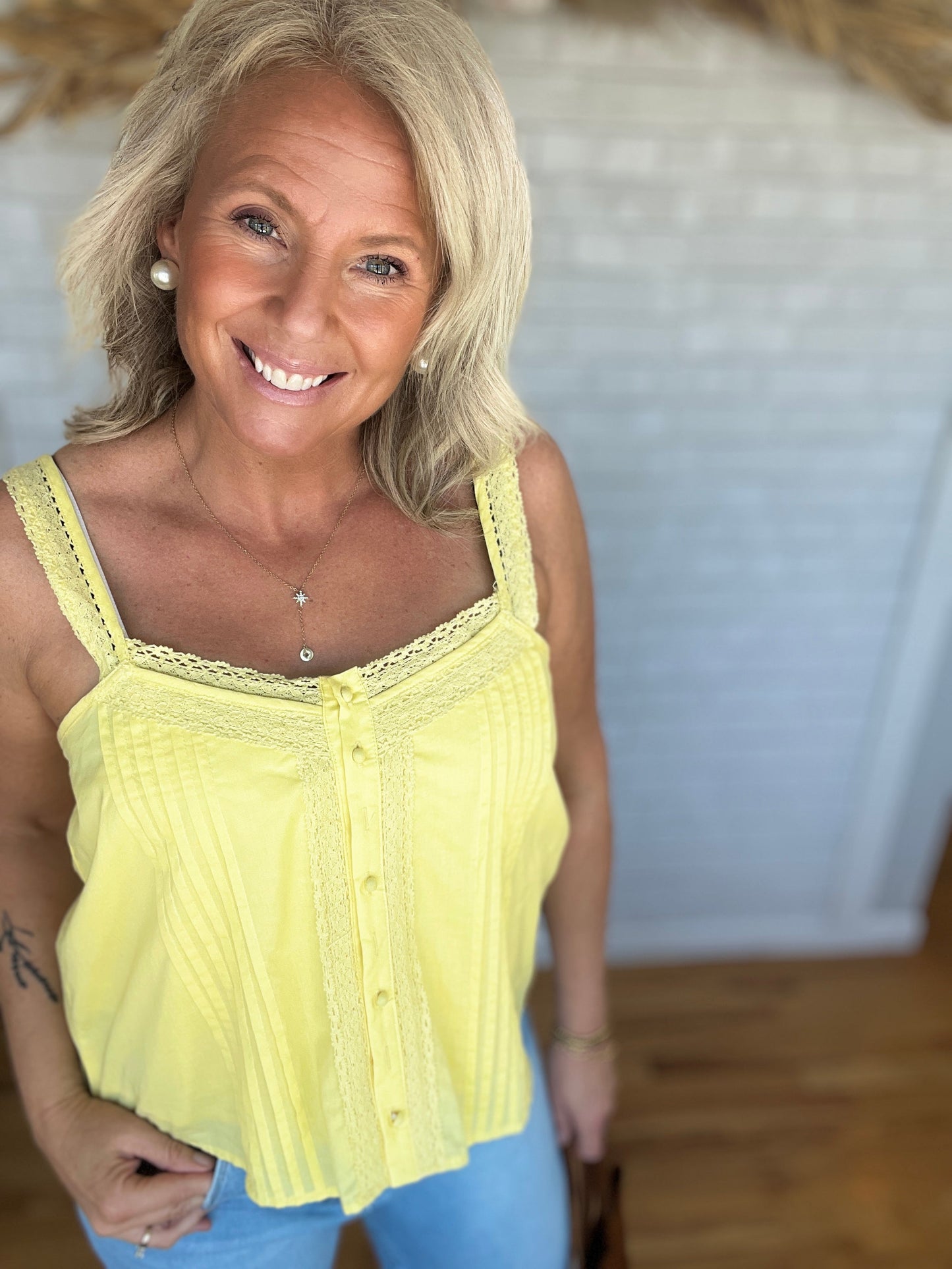 Pintuck Lace Top - A Bushel & A Peck