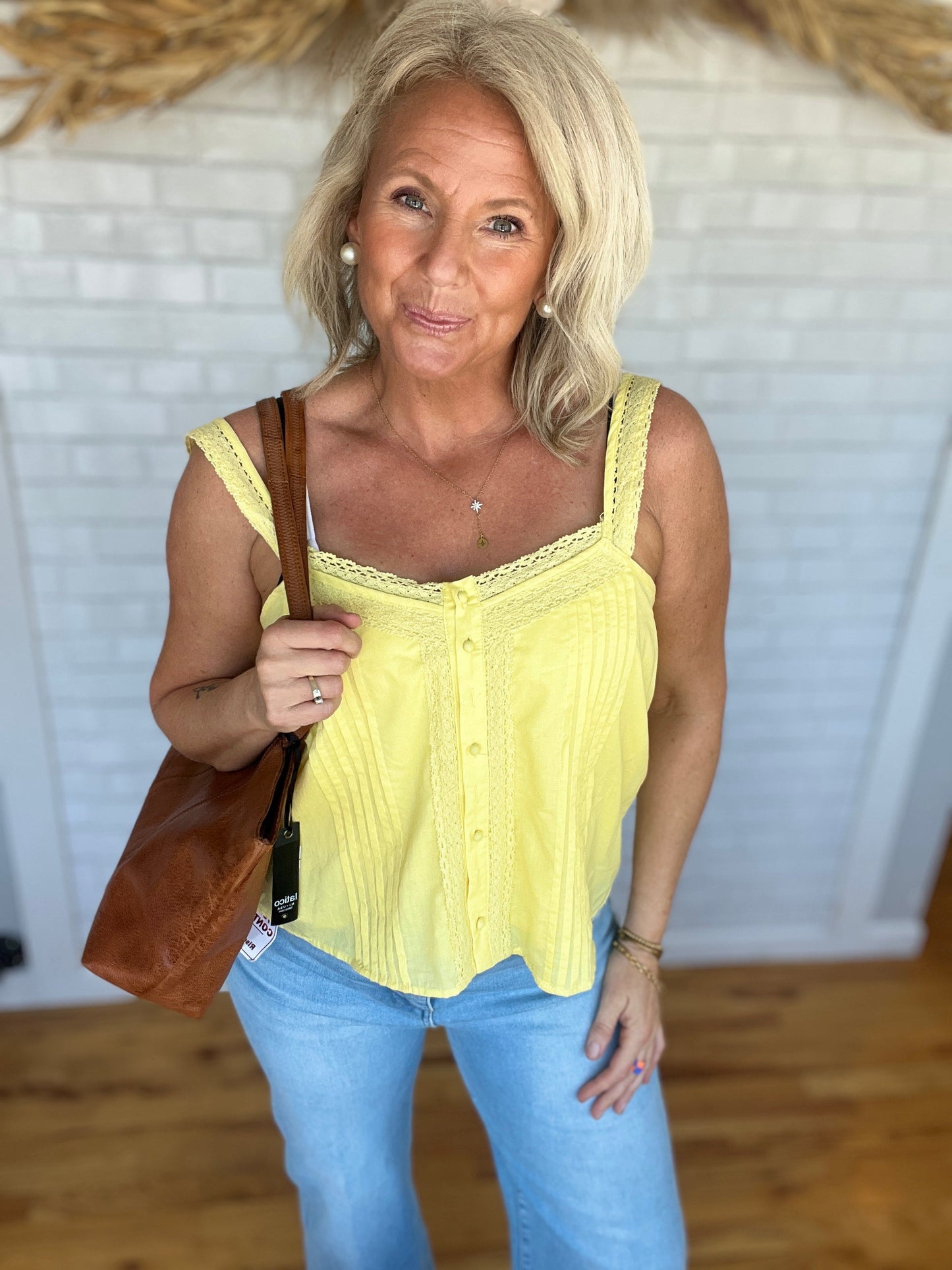 Pintuck Lace Top - A Bushel & A Peck