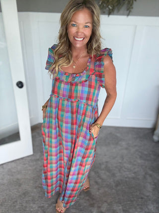 Poppy Plaid Dress - A Bushel & A Peck