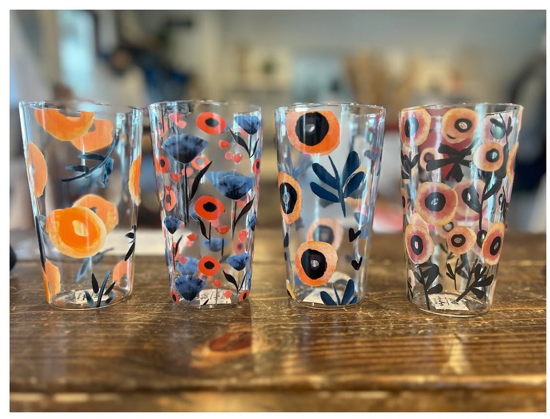 Poppy Tumbler - A Bushel & A Peck