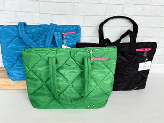 Presley Puffer Quilted Tote Bag - A Bushel & A Peck