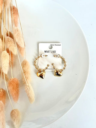Puffy Heart Earrings - A Bushel & A Peck