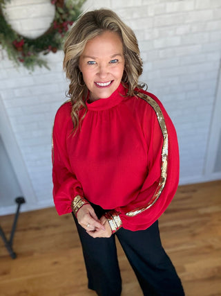 Raelynn Top - Red - A Bushel & A Peck