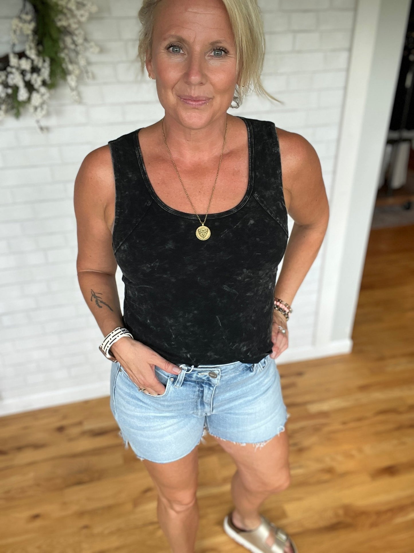 Raw Seam Tee - Washed Black - A Bushel & A Peck