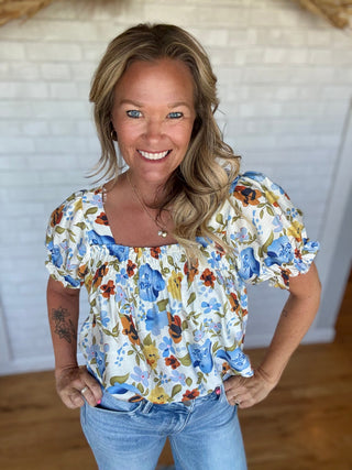 Rian Floral Top - A Bushel & A Peck