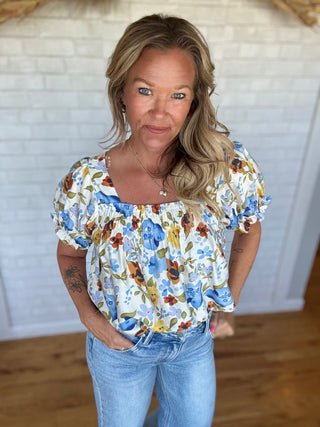 Rian Floral Top - A Bushel & A Peck
