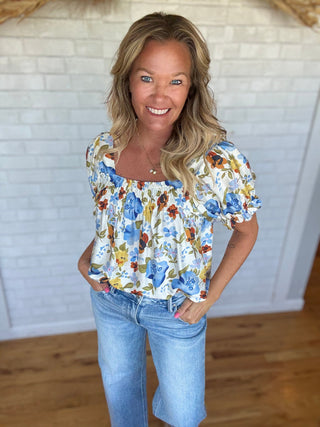 Rian Floral Top - A Bushel & A Peck