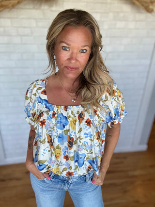 Rian Floral Top - A Bushel & A Peck