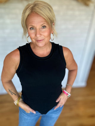 Ribbed Boho Summer Tank - Black - A Bushel & A Peck