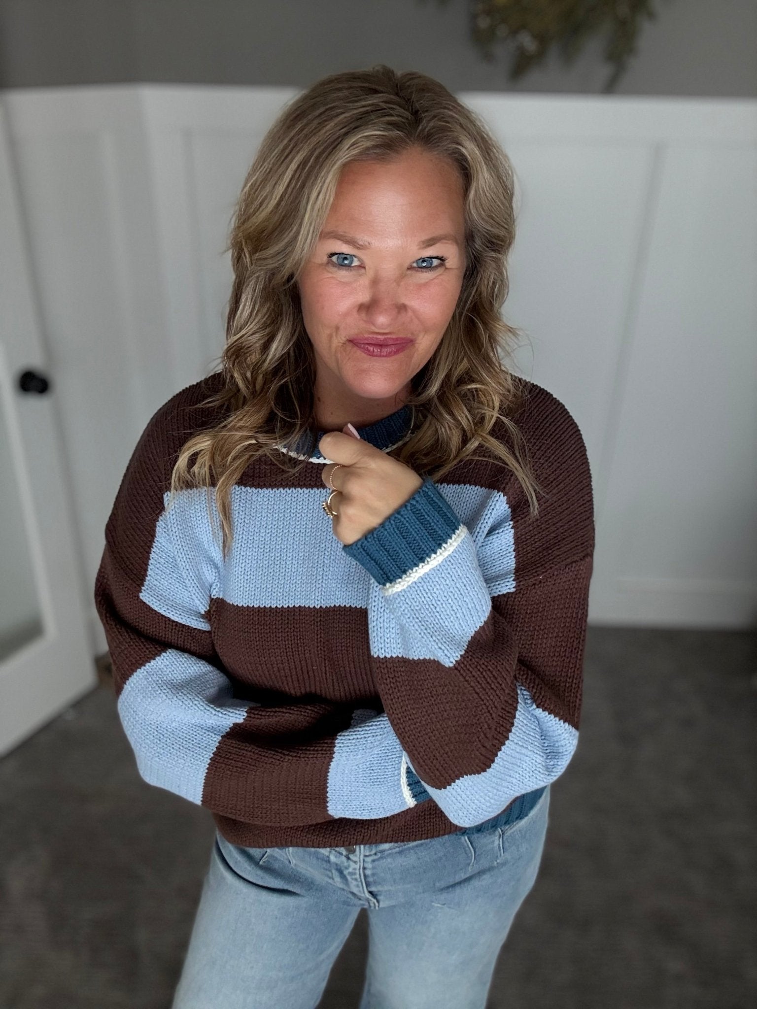 Rita Relaxed Sweater - Blue - A Bushel & A Peck