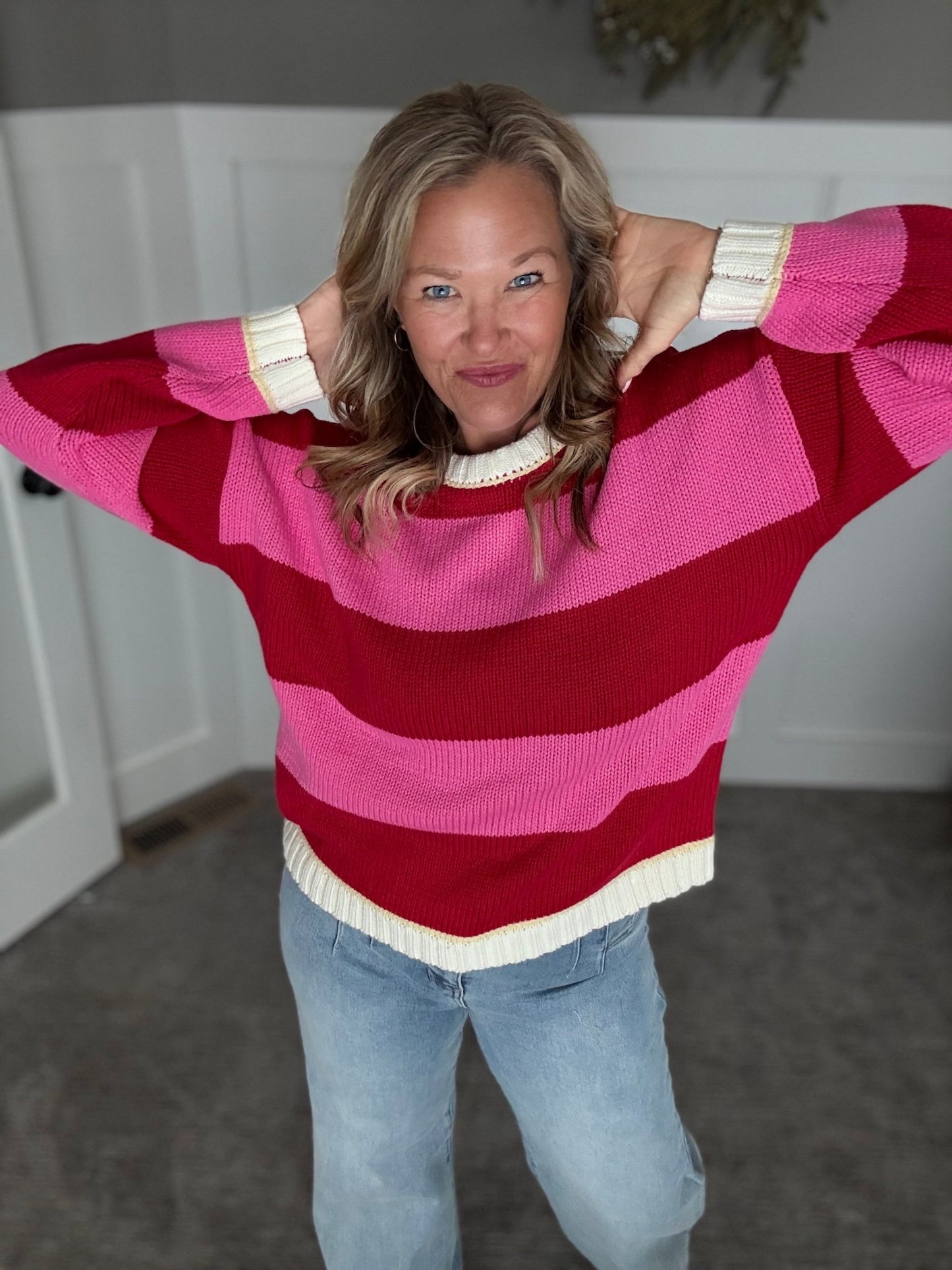 Rita Relaxed Sweater - Pink - A Bushel & A Peck