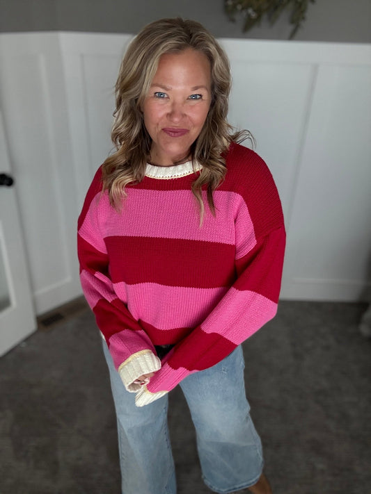 Rita Relaxed Sweater - Pink - A Bushel & A Peck