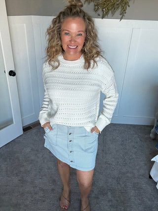 Robin Sweater - Ivory - A Bushel & A Peck