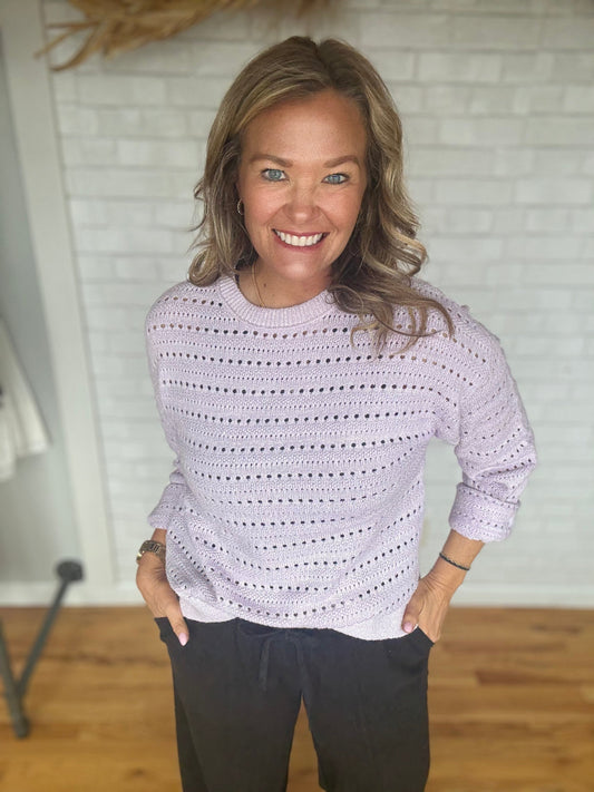 Robin Sweater - Petal Lilac - A Bushel & A Peck