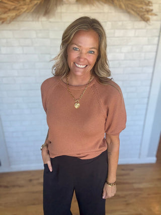 Roman Sweater - Terracotta - A Bushel & A Peck