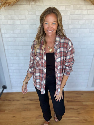 Rosewood Plaid Flannel Shirt - A Bushel & A Peck