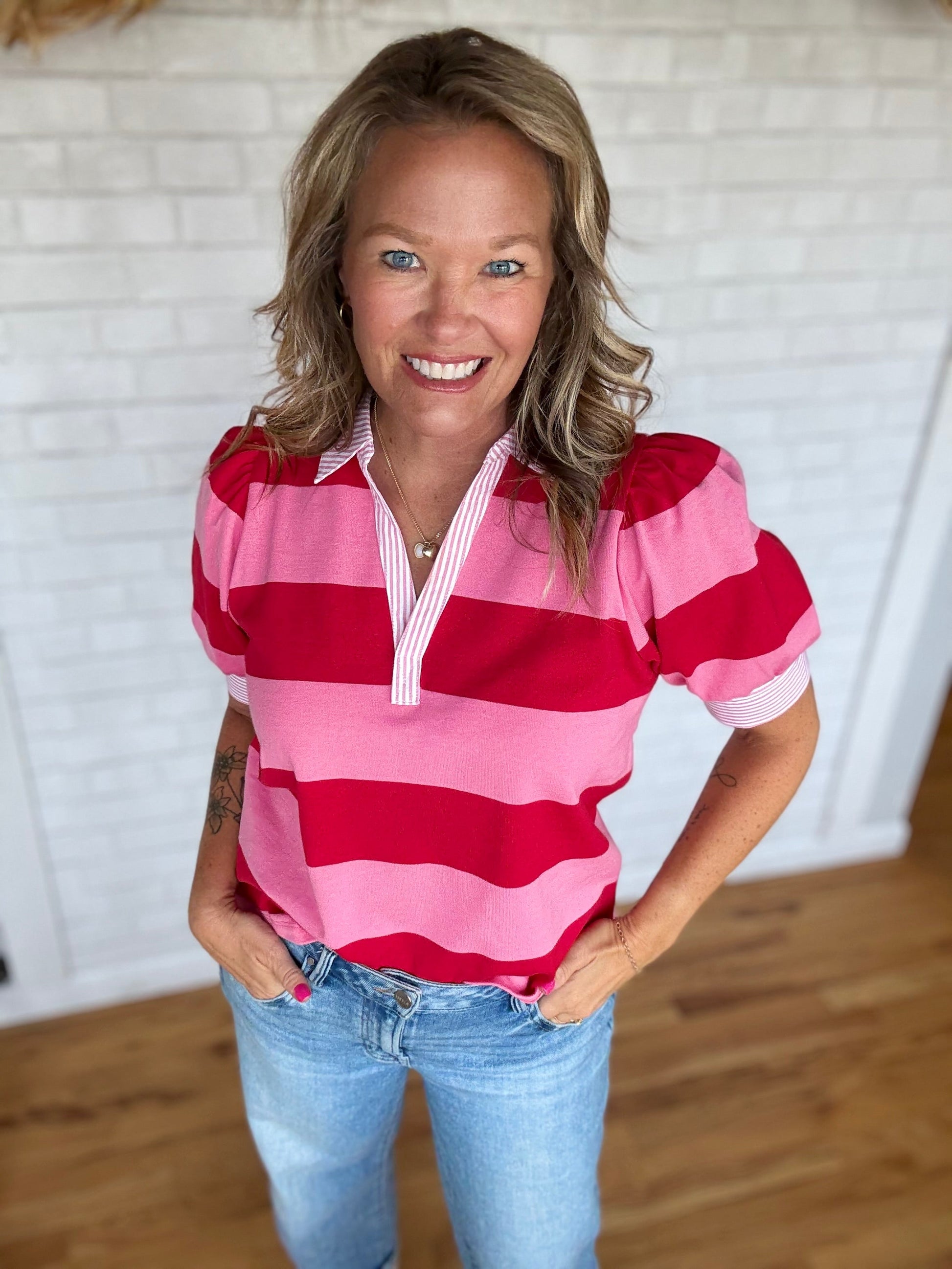 Ruby Striped Shirt - A Bushel & A Peck