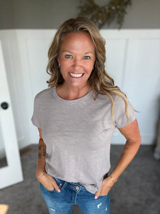 Shayla Tee - Pebble - A Bushel & A Peck