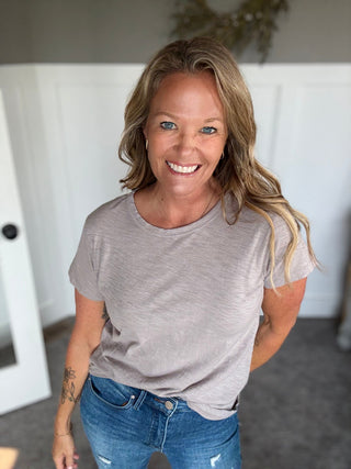 Shayla Tee - Pebble - A Bushel & A Peck