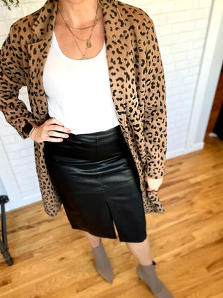 Side Zip Pleather Skirt - A Bushel & A Peck