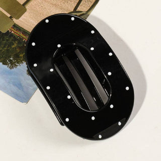 Simple Polka Dots Hair Claw Clip MK2PPM6W6HCP540: Coffee / #1 - A Bushel & A Peck