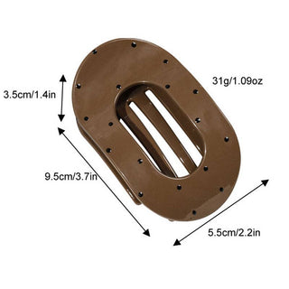 Simple Polka Dots Hair Claw Clip MK2PPM6W6HCP540: Dark Brown / #1 - A Bushel & A Peck