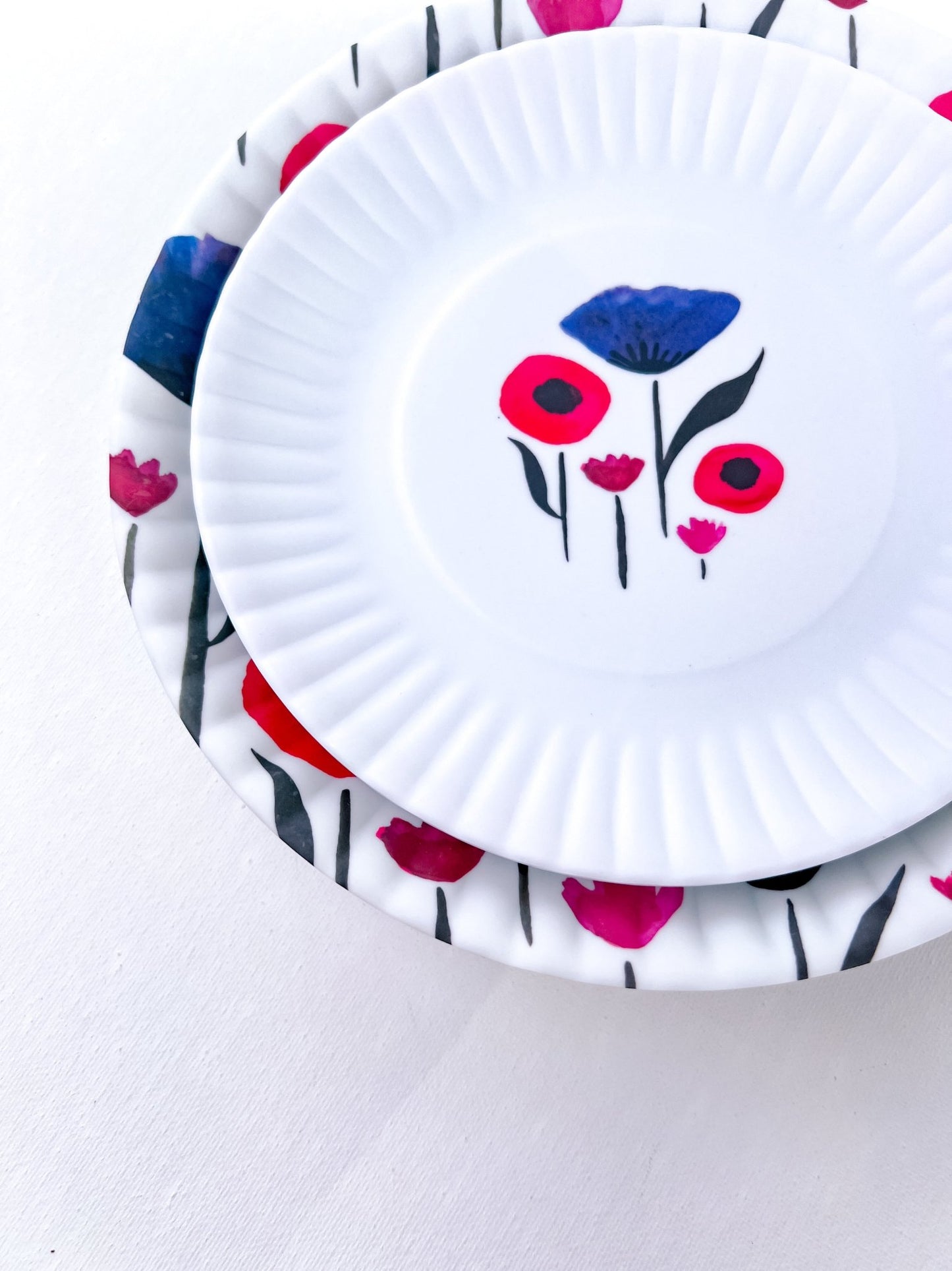 Simple Poppy Plate - A Bushel & A Peck