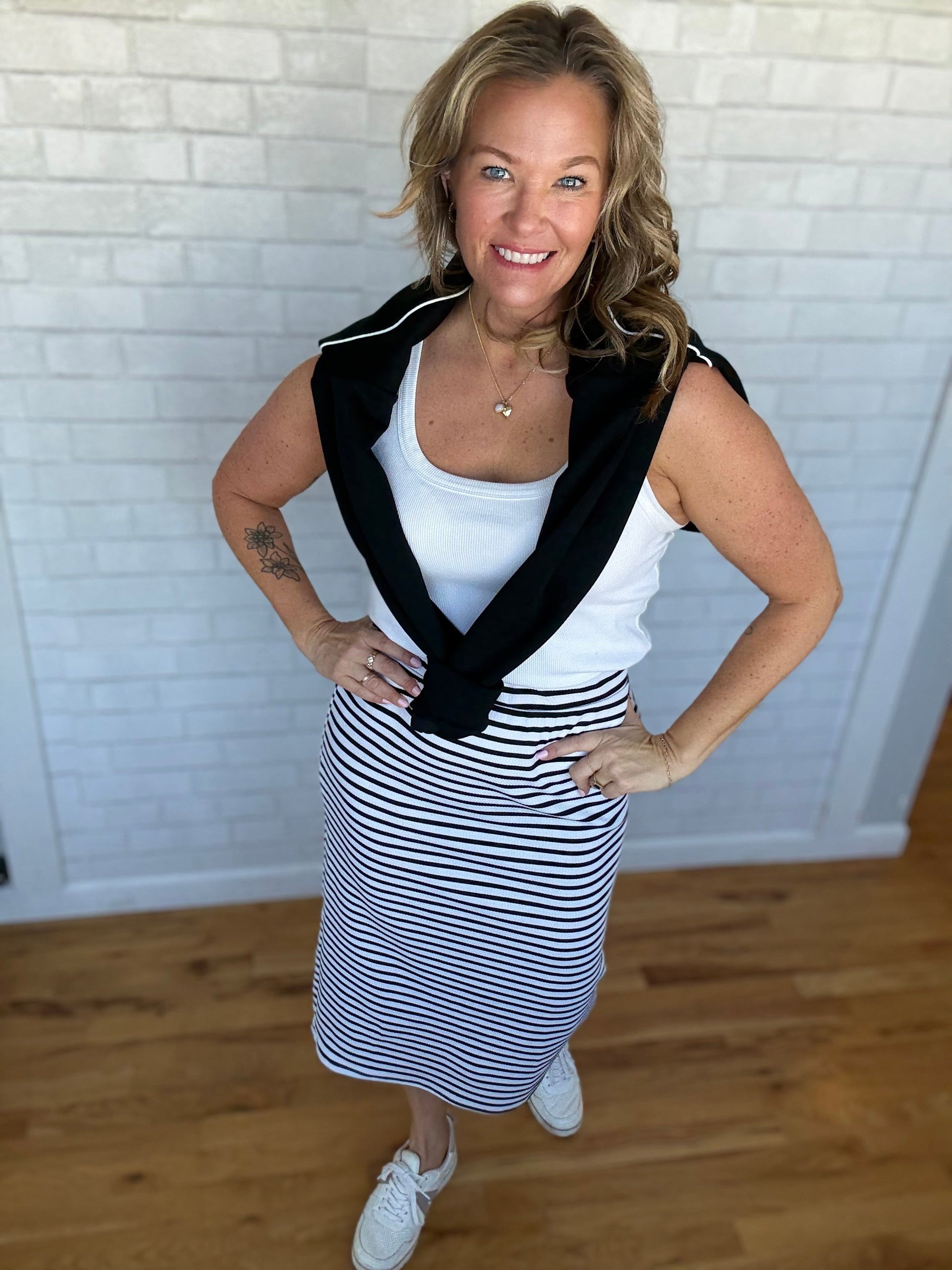 Slit Midi Skirt - A Bushel & A Peck