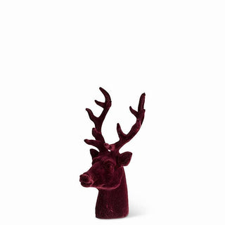 Small Stag Head-Burgundy - A Bushel & A Peck