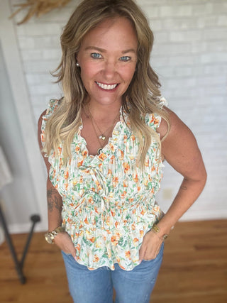 Smocked Peplum Top - A Bushel & A Peck