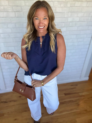Sofia Tank -Navy - A Bushel & A Peck
