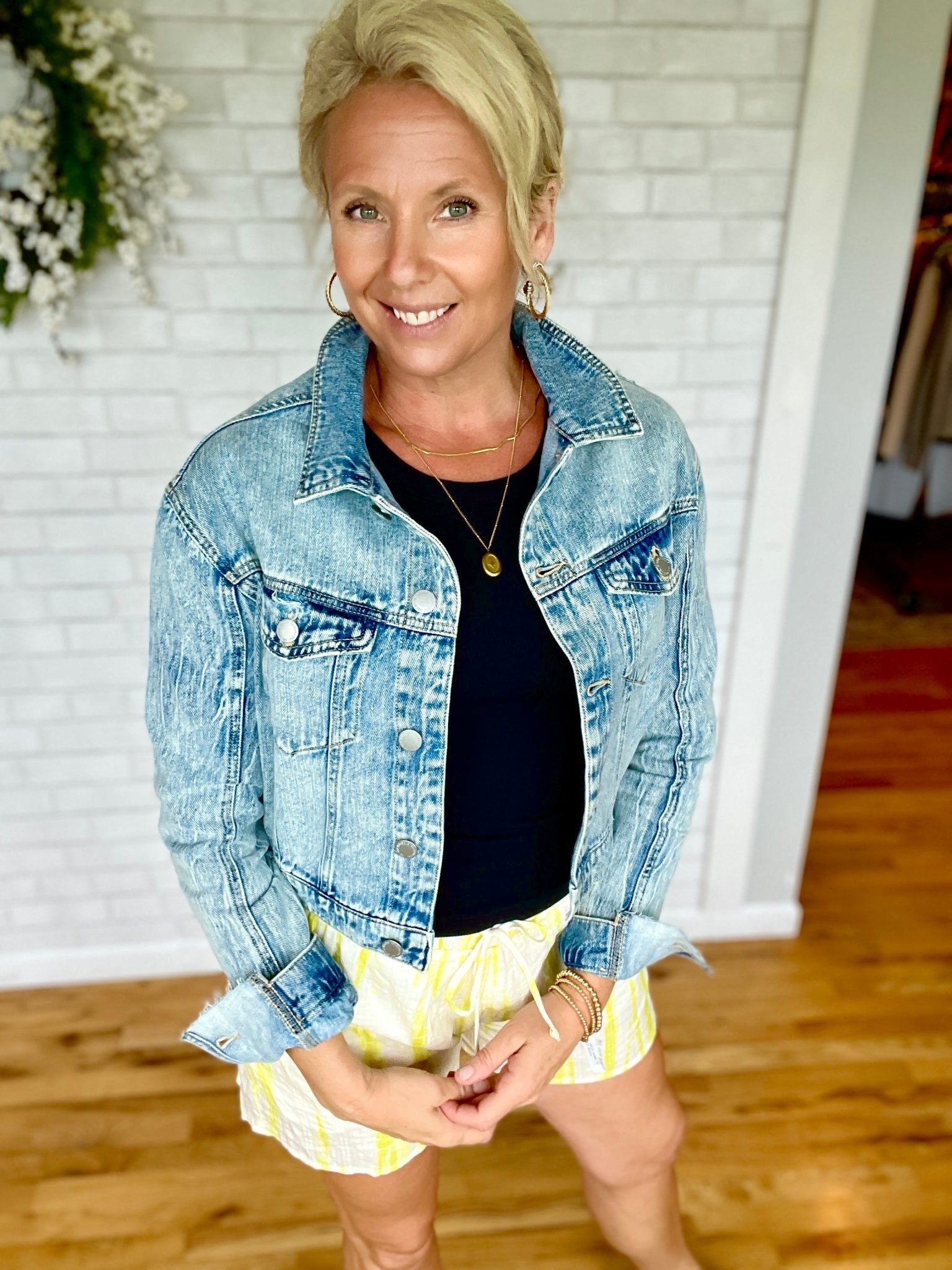 Step Hem Denim Jacket by Risen - A Bushel & A Peck