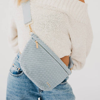Suede Westlyn Woven Bum Bag: Suede Navy - A Bushel & A Peck
