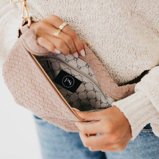 Suede Westlyn Woven Bum Bag: Suede Olive - A Bushel & A Peck