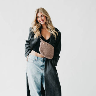 Suede Westlyn Woven Bum Bag: Suede Olive - A Bushel & A Peck