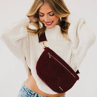 Suede Westlyn Woven Bum Bag: Suede Olive - A Bushel & A Peck