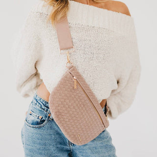 Suede Westlyn Woven Bum Bag: Suede Olive - A Bushel & A Peck