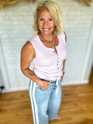 Sweet Henley Tank - Lavender - A Bushel & A Peck